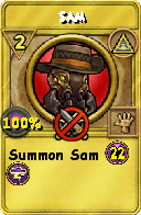 Wizard101 Myth spell card: Sam, Spell ID 17965