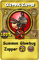 Wizard101 Myth spell card: Glowbug Zapper, Spell ID 17967