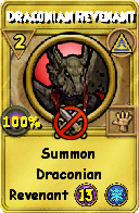 Wizard101 Myth spell card: Draconian Revenant, Spell ID 17970