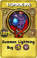 Wizard101 Myth spell card: Lightning Bug, Spell ID 17975