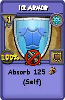 Wizard101 Ice spell card: Ice Armor, Spell ID 17998