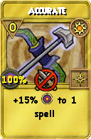 Wizard101 Sun spell card: Accurate, Spell ID 17096