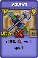 Wizard101 Sun spell card: Accurate, Spell ID 17153
