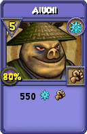 Wizard101 Ice spell card: Aiuchi, Spell ID 17782