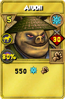 Wizard101 Ice spell card: Aiuchi, Spell ID 17925