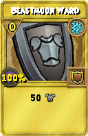 Wizard101 Ice spell card: Beastmoon Ward, Spell ID 17643