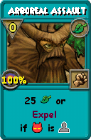 Wizard101 Life spell card: Arboreal Assault, Spell ID 17671