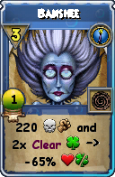 Wizard101 Cantrips spell card: Banshee, Spell ID 17006