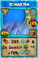 Wizard101 Ice spell card: Climaclysm, Spell ID 17410