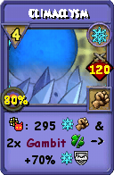 Wizard101 Ice spell card: Climaclysm, Spell ID 17411