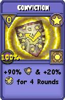 Wizard101 Star spell card: Conviction, Spell ID 17821