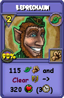 Wizard101 Life spell card: Leprechaun, Spell ID 17376