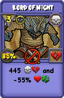 Wizard101 Death spell card: Lord of Night, Spell ID 17449