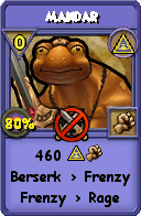 Wizard101 Myth spell card: Mandar, Spell ID 17516