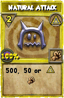 Wizard101 Myth spell card: Natural Attack, Spell ID 17441