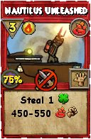 Wizard101 Fire spell card: Nautilus Unleashed, Spell ID 17569