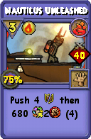 Wizard101 Fire spell card: Nautilus Unleashed, Spell ID 17568