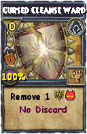 Wizard101 Shadow spell card: Cursed Cleanse Ward, Spell ID 17509