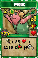Wizard101 Life spell card: Pigsie, Spell ID 17004