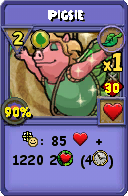Wizard101 Life spell card: Pigsie, Spell ID 17489