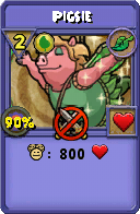 Wizard101 Life spell card: Pigsie, Spell ID 17490