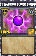 Wizard101 Shadow spell card: Polymorph Super Shedder, Spell ID 17540