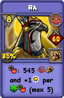Wizard101 Balance spell card: Ra, Spell ID 17176