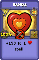 Wizard101 Sun spell card: Radical, Spell ID 17299