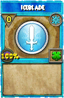 Wizard101 Ice spell card: Iceblade, Spell ID 17598
