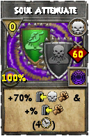 Wizard101 Death spell card: Soul Attenuate, Spell ID 18000