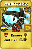 Wizard101 Myth spell card: Mystic Colossus, Spell ID 18003