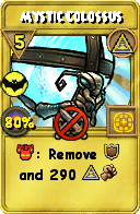 Wizard101 Myth spell card: Mystic Colossus, Spell ID 18004