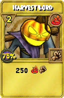 Wizard101 Fire spell card: Harvest Lord, Spell ID 18005
