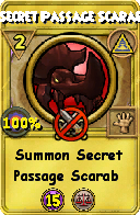Wizard101 Myth spell card: Secret Passage Scarab, Spell ID 18012