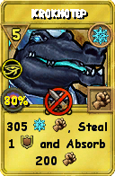 Wizard101 Ice spell card: Krokhotep, Spell ID 18027