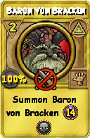Wizard101 Myth spell card: Baron von Bracken, Spell ID 18032