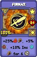 Wizard101 Star spell card: Furnace, Spell ID 18036