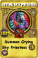 Wizard101 Myth spell card: Crying Sky Priestess, Spell ID 18037