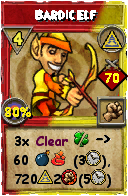 Wizard101 Myth spell card: Bardic Elf, Spell ID 18046
