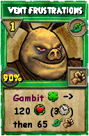 Wizard101 Life spell card: Vent Frustrations, Spell ID 18049