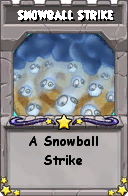 Wizard101 School 16 spell card: Snowball Strike, Spell ID 18054
