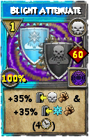 Wizard101 Death spell card: Blight Attenuate, Spell ID 18056