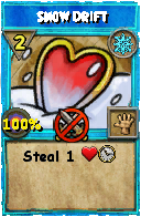 Wizard101 Ice spell card: Snow Drift, Spell ID 18064
