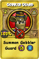 Wizard101 Myth spell card: Gobbler Guard, Spell ID 18072