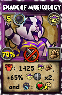 Wizard101 Storm spell card: Shade of Musicology, Spell ID 18080