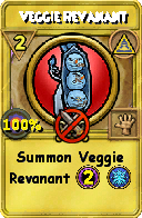 Wizard101 Myth spell card: Veggie Revanant, Spell ID 18088