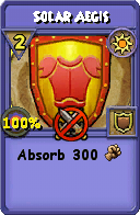 Wizard101 Sun spell card: Solar Aegis, Spell ID 18106