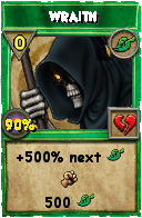 Wizard101 Life spell card: Wraith, Spell ID 18110