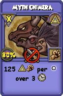 Wizard101 Myth spell card: Myth Chimera, Spell ID 18116