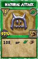 Wizard101 Life spell card: Natural Attack, Spell ID 18117